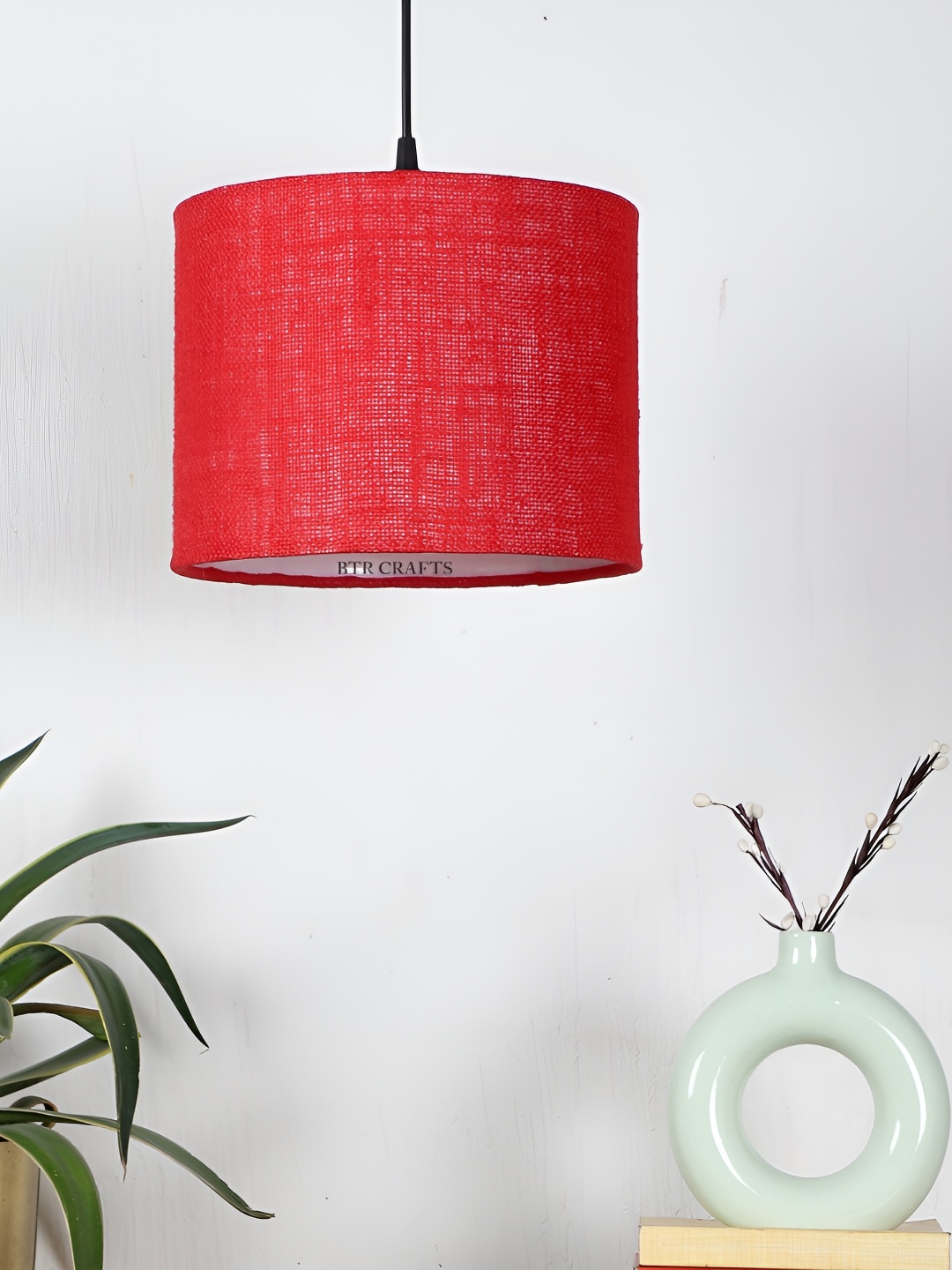 

BTR CRAFTS Red Cylindrical Ceiling Lamp