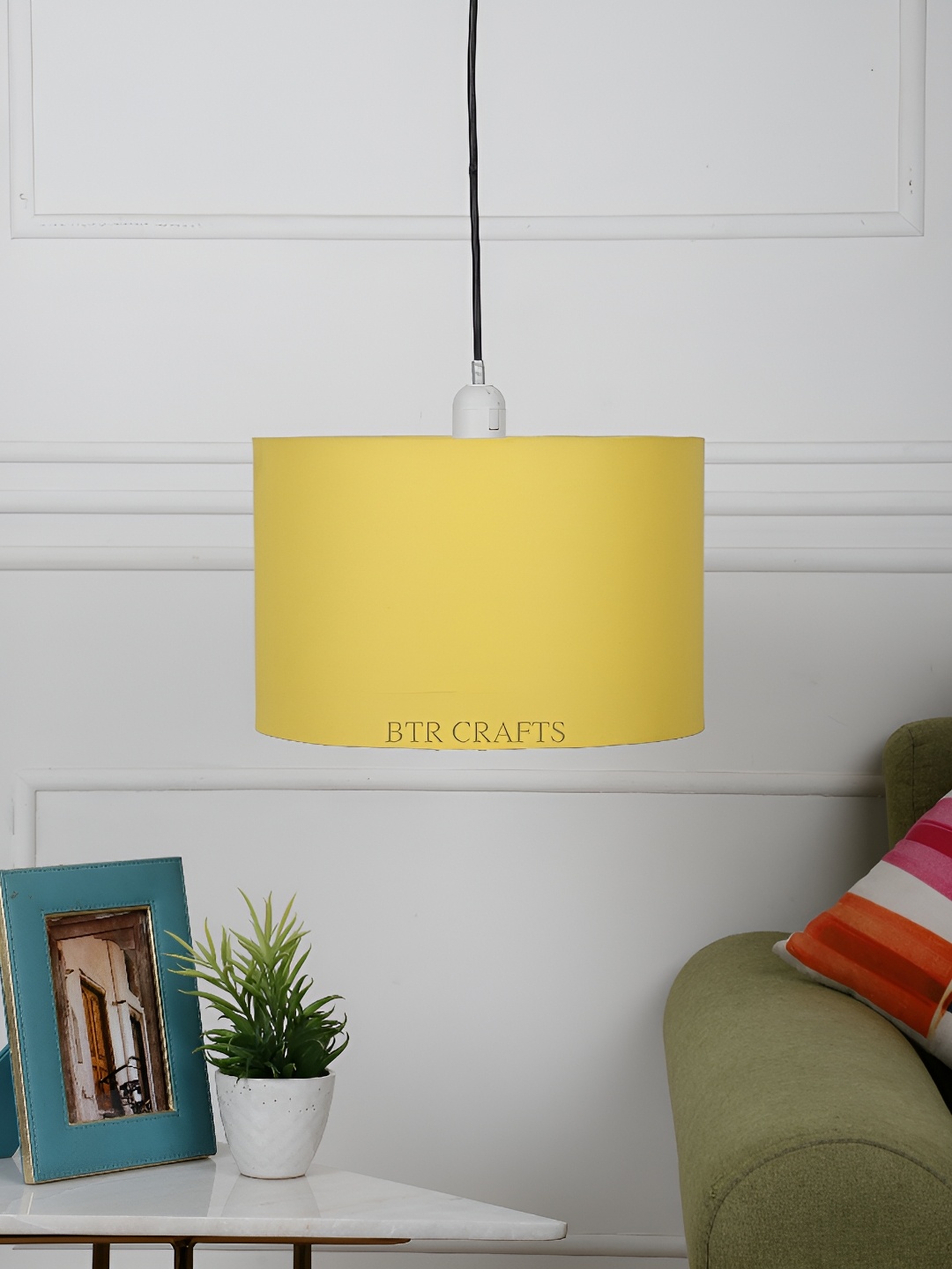 

BTR CRAFTS Yellow Cylindrical Shaped Contemporary Ceiling Lamp