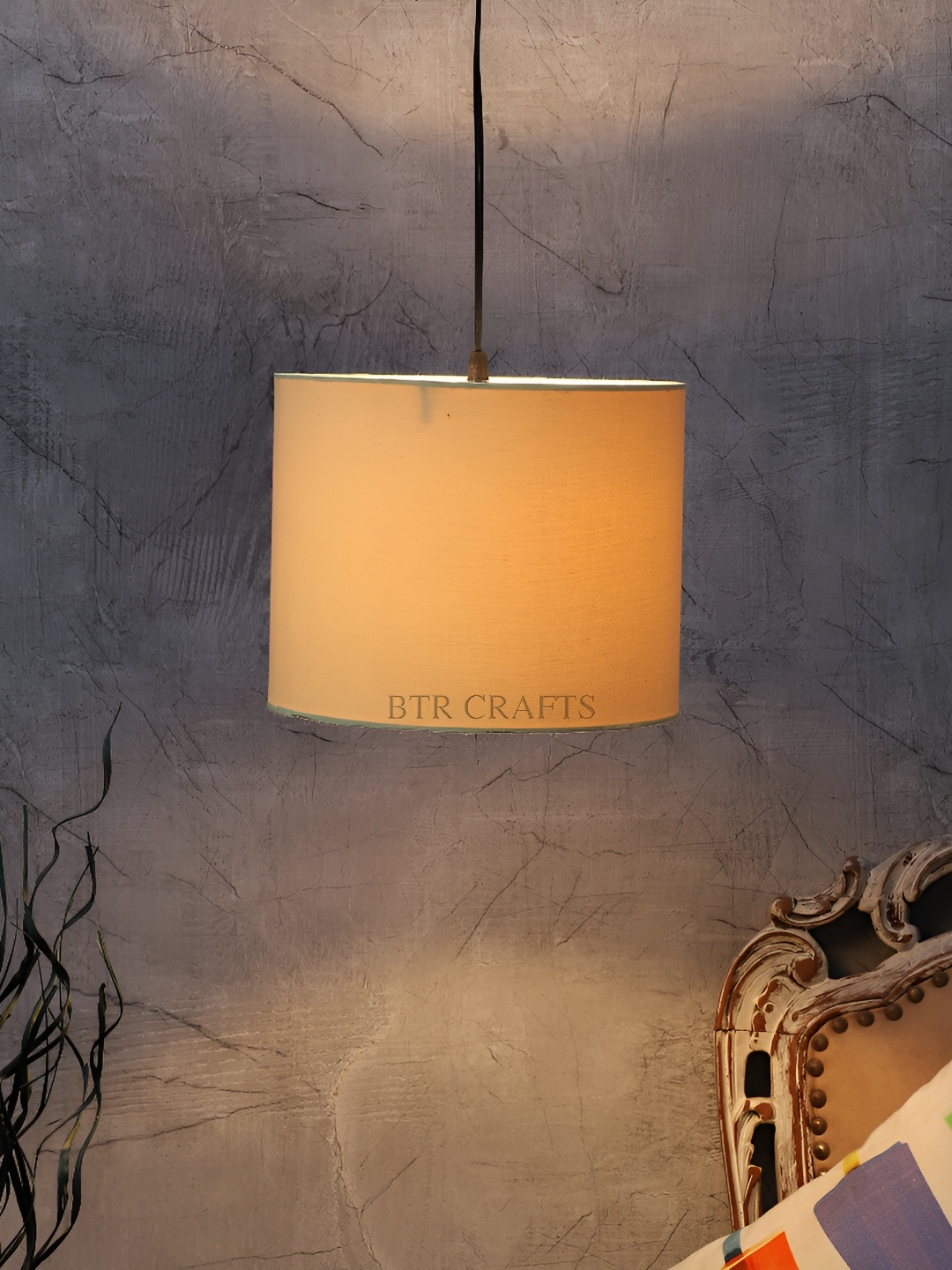 

BTR CRAFTS Pale Yellow Cylindrical Shaped Contemporary Ceiling Lamp
