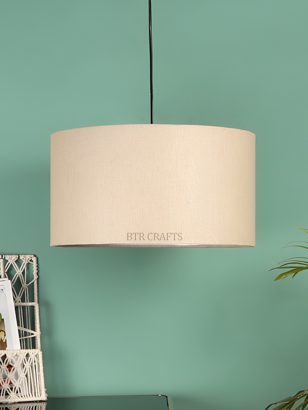 

BTR CRAFTS Khaki Cylindrical Ceiling Lamp