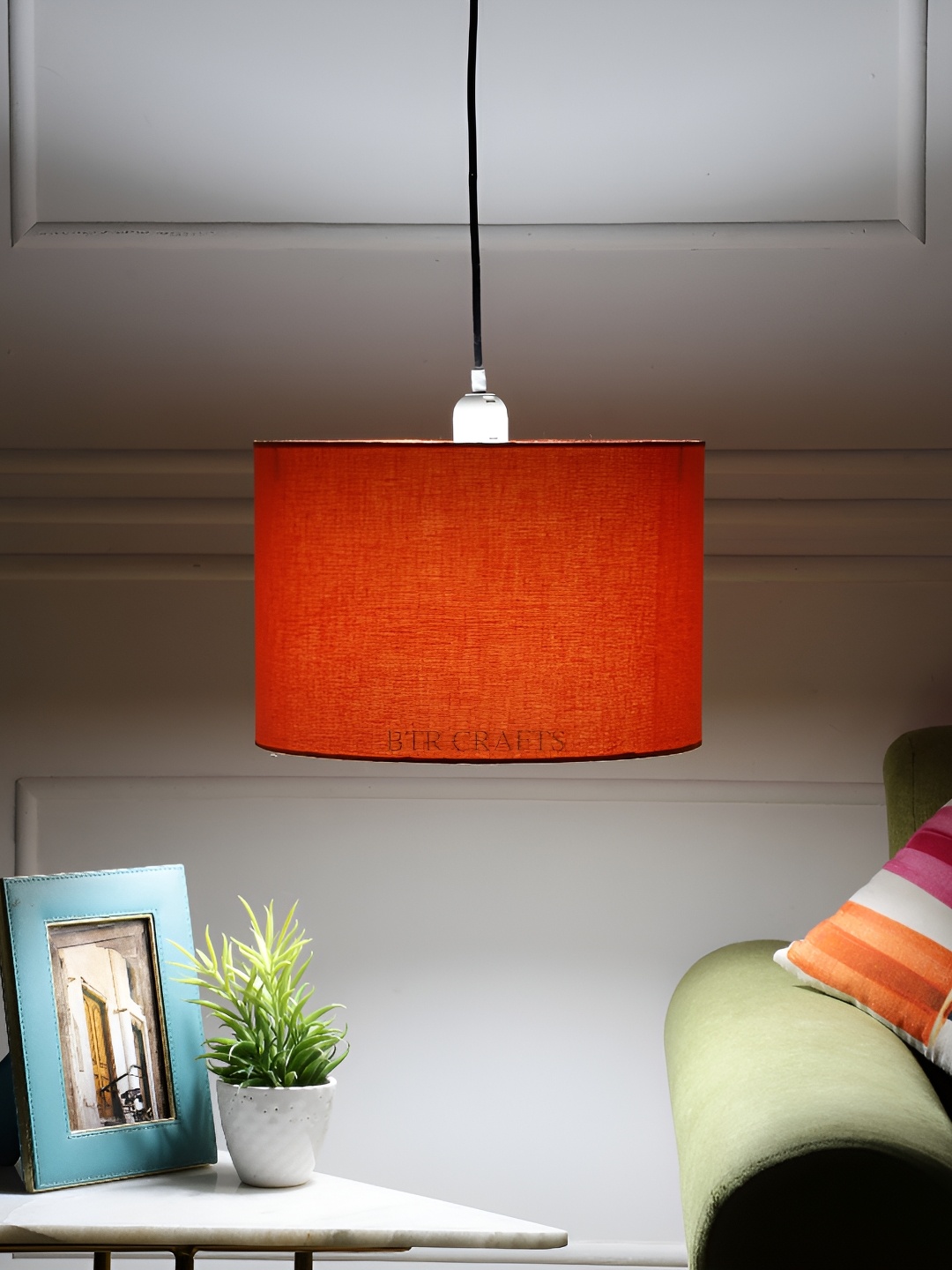

BTR CRAFTS Orange Cylindrical Ceiling Lamp