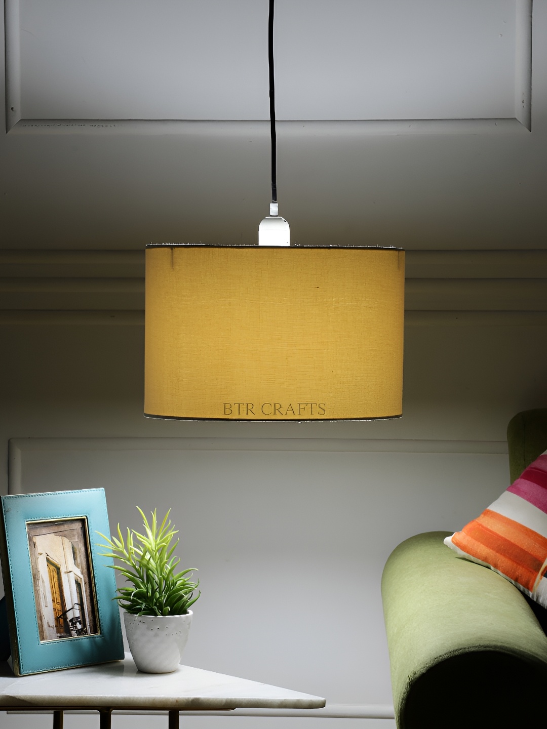 

BTR CRAFTS Cream Toned Cylindrical Shaped Contemporary Ceiling Lamp
