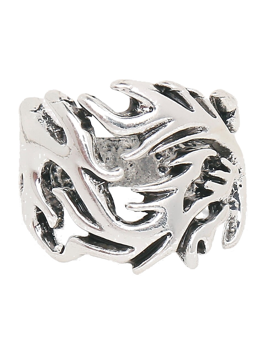 

OOMPH Men Vintage Gothic Dragon Biker Fashion Finger Ring, Silver