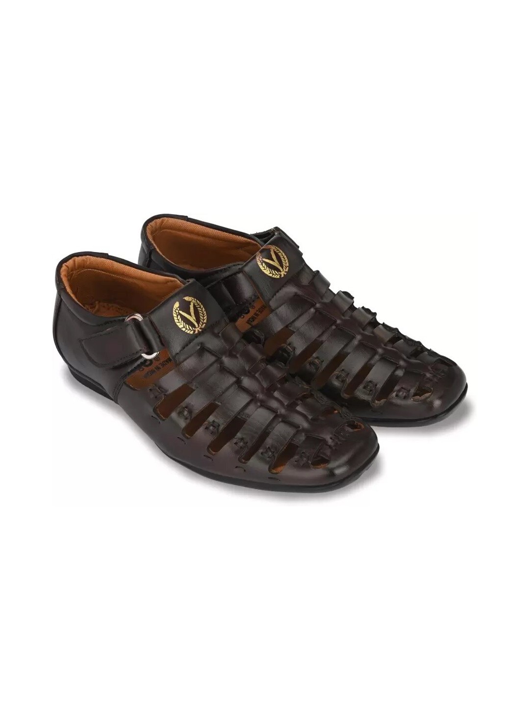 

Vellinto Men Fisherman Sandals, Coffee brown