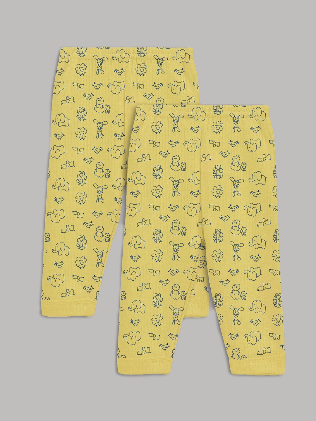 

Kanvin Girls Pack Of 2 Printed Thermal Bottoms, Yellow