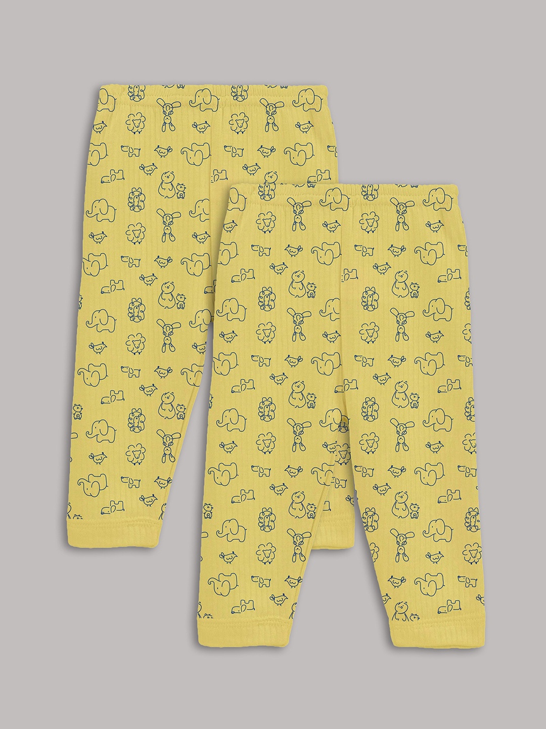 

Kanvin Boys Pack Of 2 Printed Thermal Bottoms, Yellow