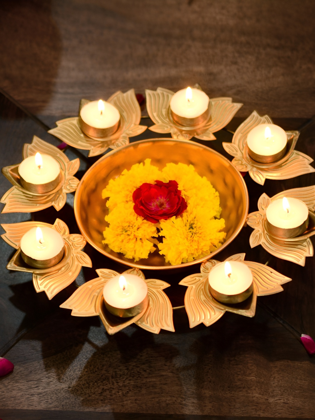 

CaratWala Gold Toned Urli Decorative Bowls