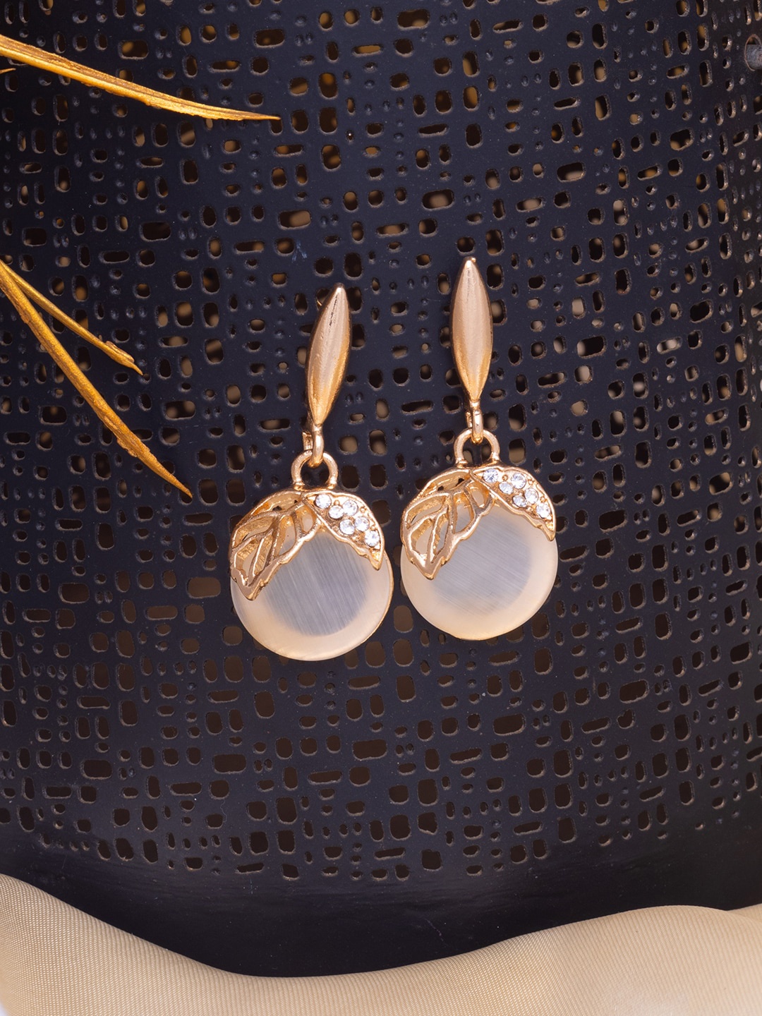 

Ayesha Gold-Plated Contemporary Drop Earrings