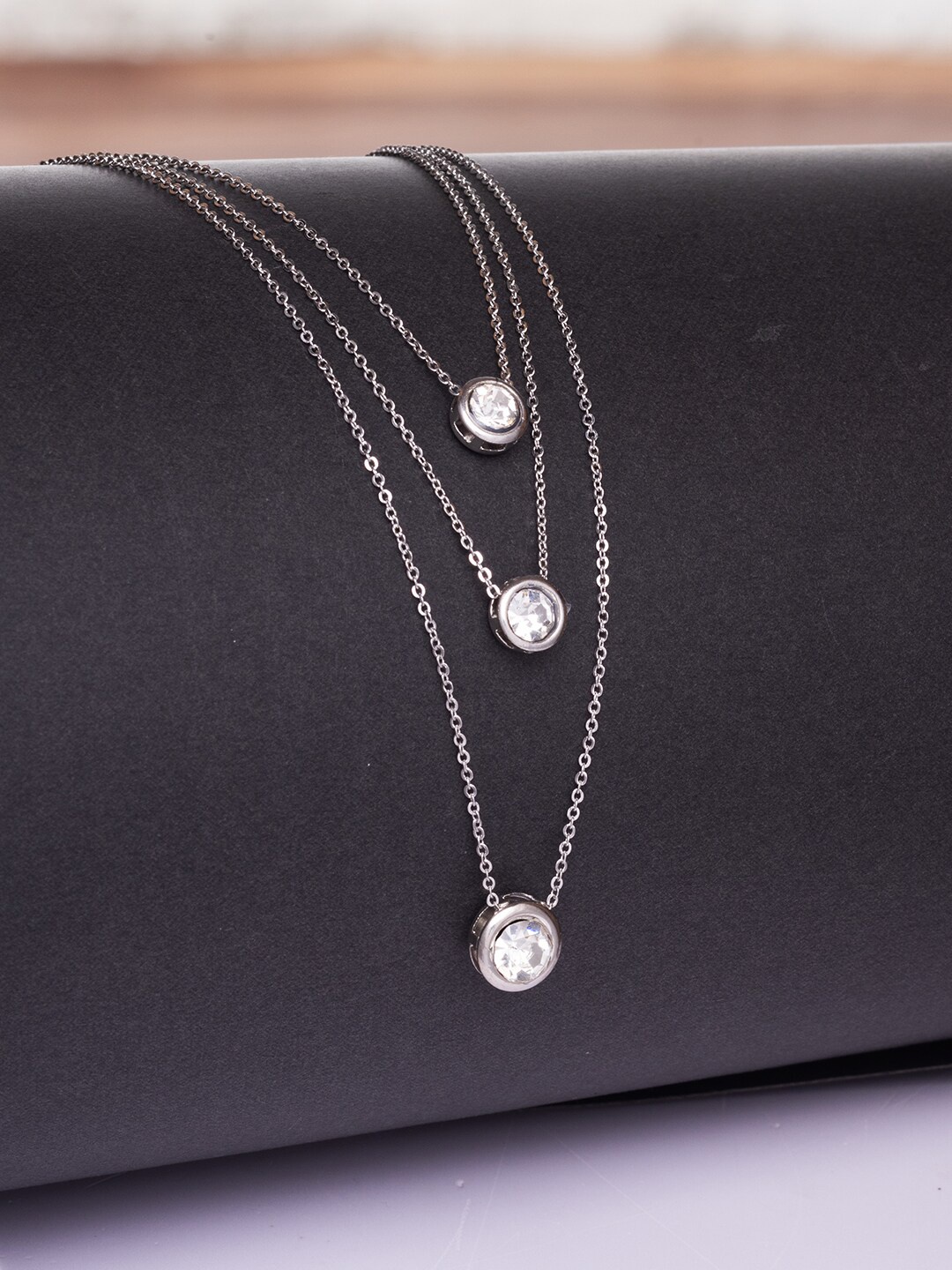 

Ayesha Silver-Plated Three-Layered Pendant Necklace