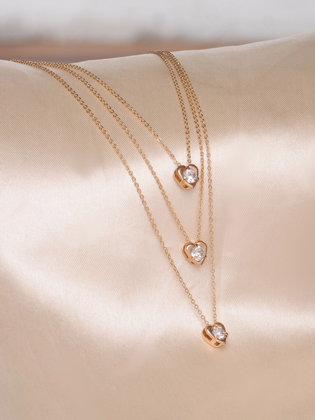 

Ayesha Gold Plated Heart-Shaped Necklace