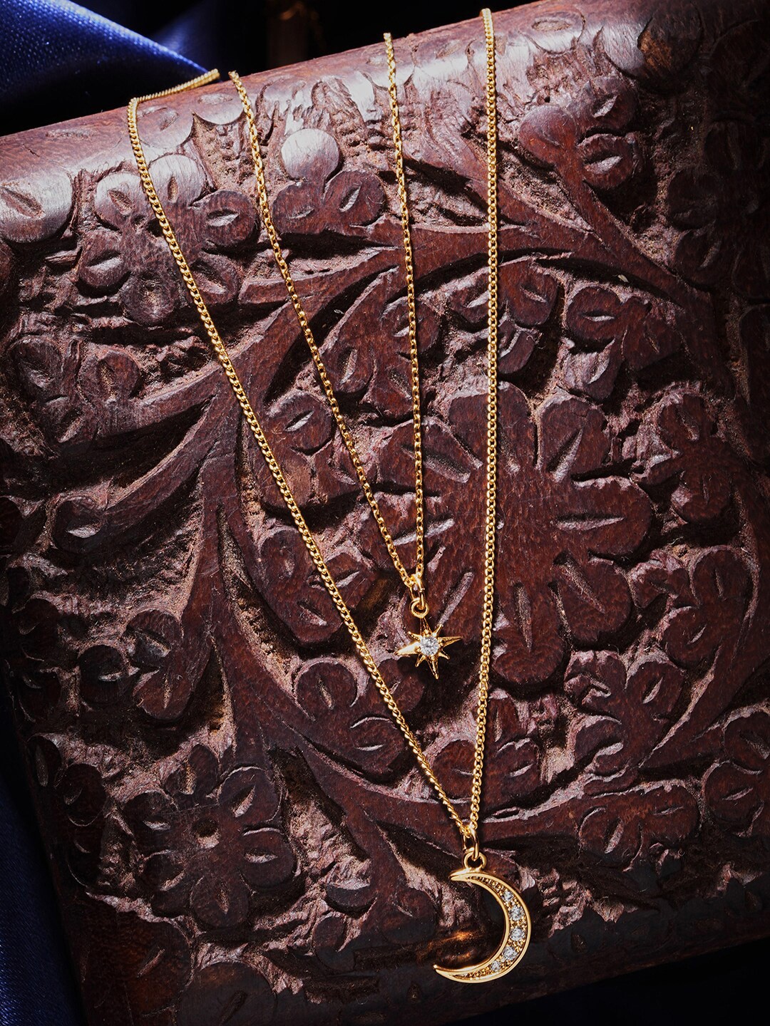 

Accessorize Real Gold Plated Z Celestial Necklace