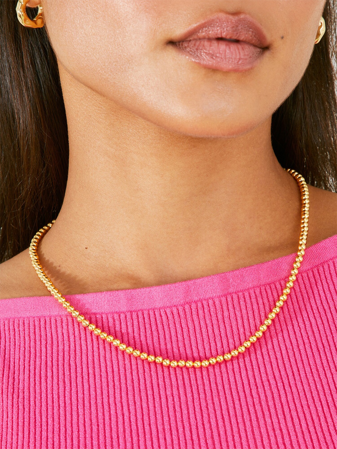 

Accessorize Gold-Plated Beaded Necklace