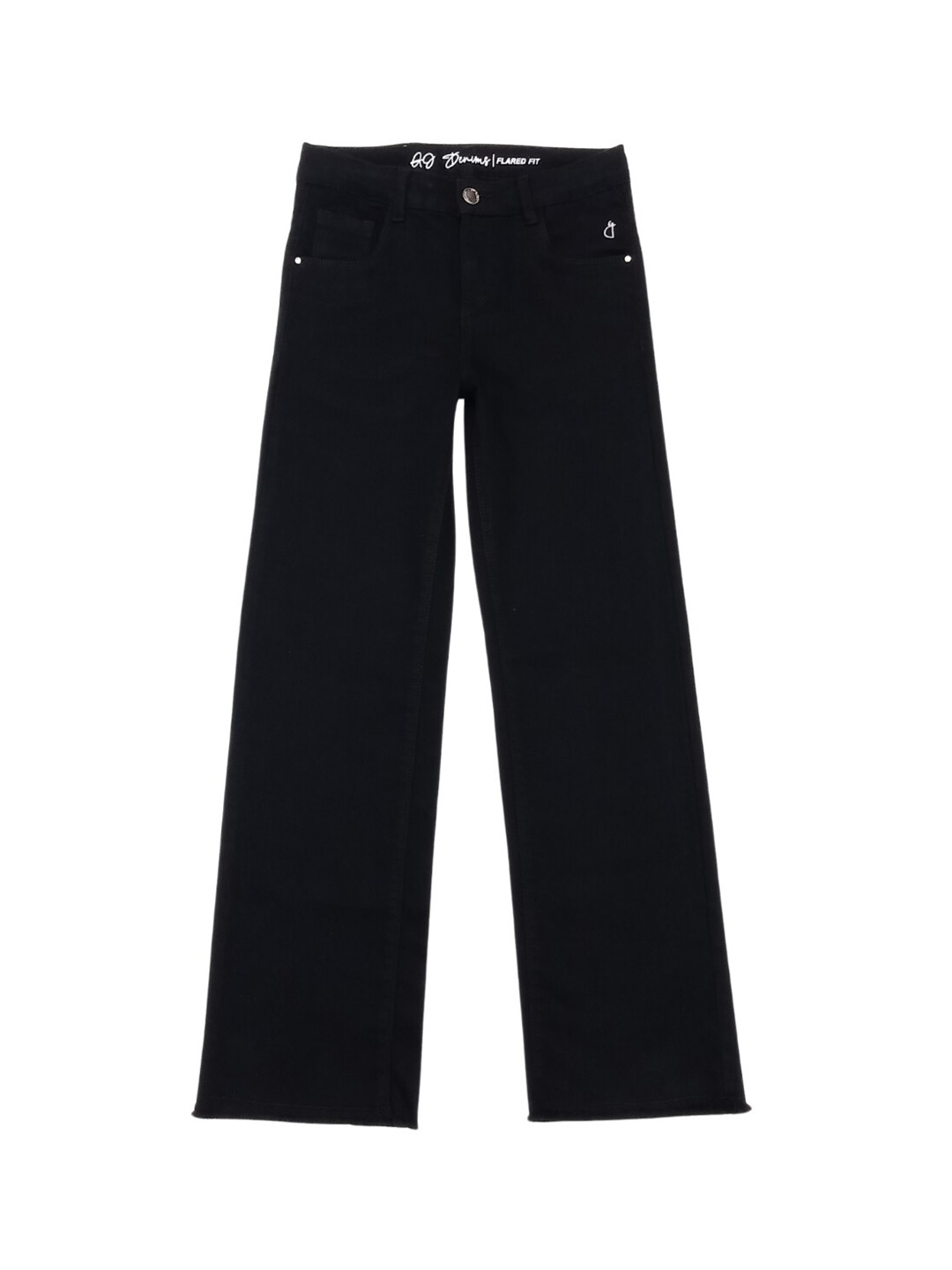 

Gini and Jony Girls Flared Denim Jeans, Black