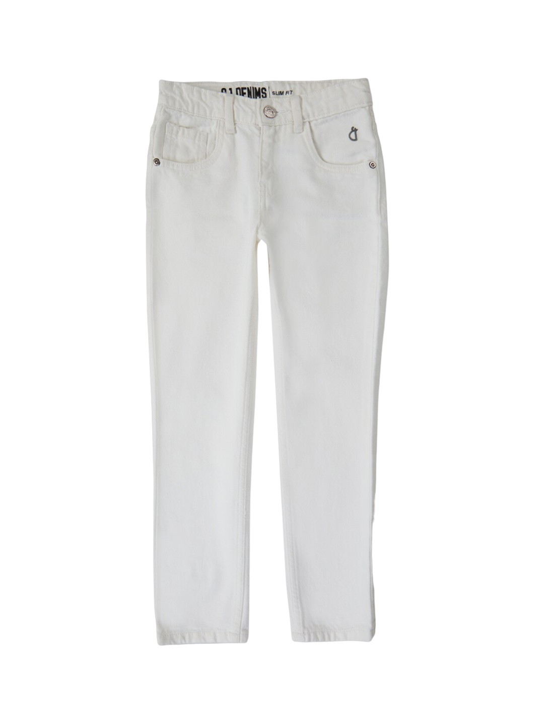 

Gini and Jony Boys Slim Fit Cotton Jeans, Off white