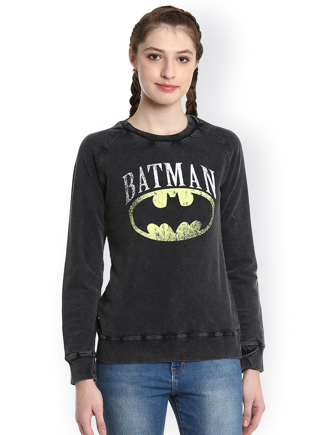

Free Authority Women Batman Print Sweatshirt, Black