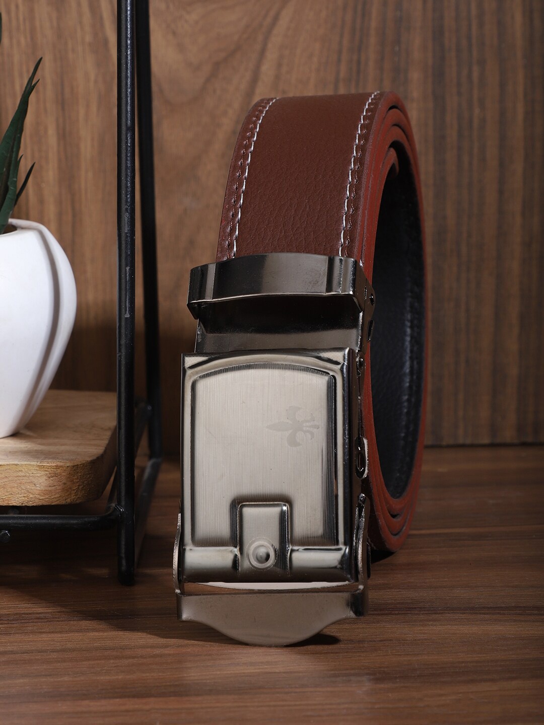 

WINSOME DEAL Men Wide Formal Belt, Brown