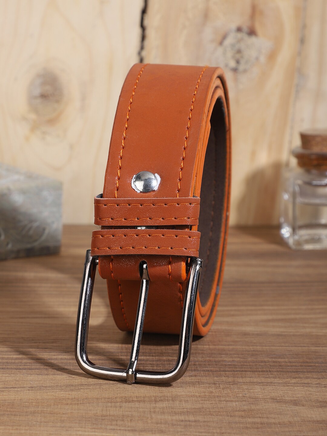 

WINSOME DEAL Men Wide Formal Belt, Tan