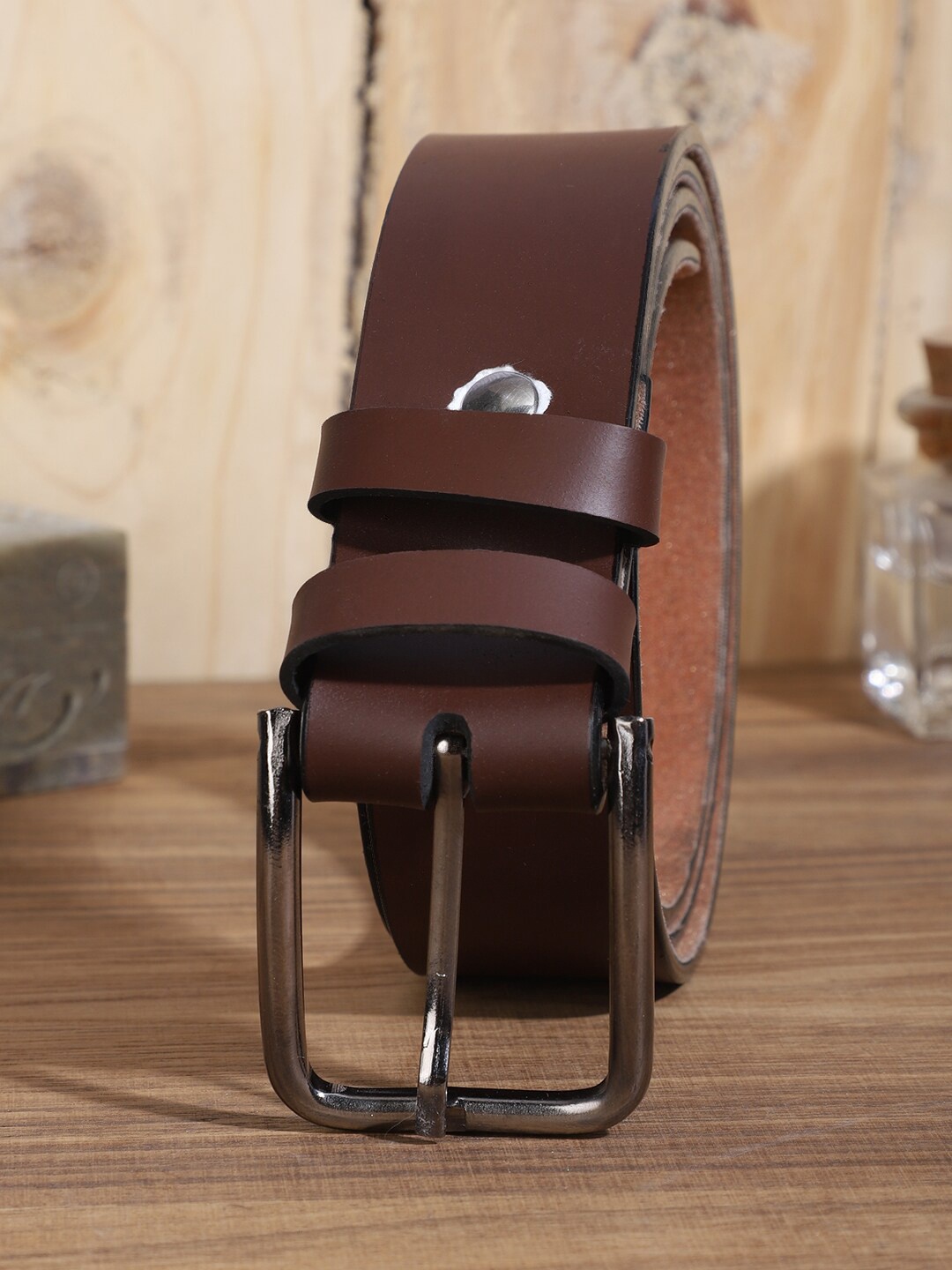 

WINSOME DEAL Men Wide Formal Belt, Brown