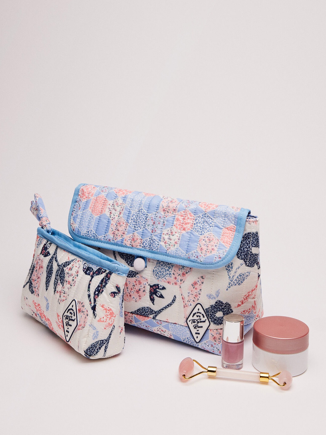 

women'secret Floral Printed Travel Makeup Pouch, White
