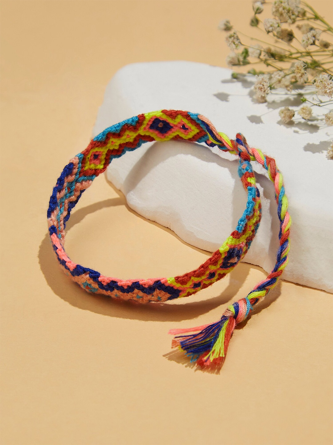 

Accessorize Braided Wraparound Bracelet, Yellow