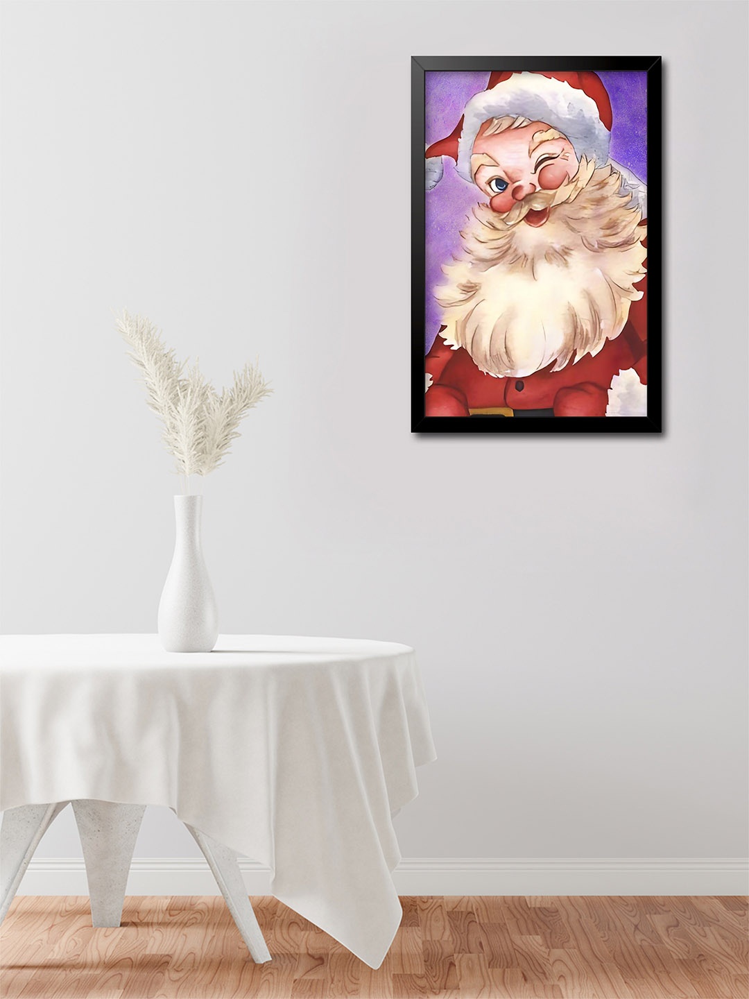 

999Store Red & Black Modern Santa Claus Art Painting Wall Art