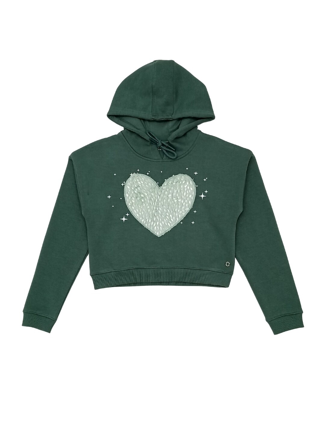 

Gini and Jony Infant Girls Printed Hooded Fleece Sweatshirt, Green