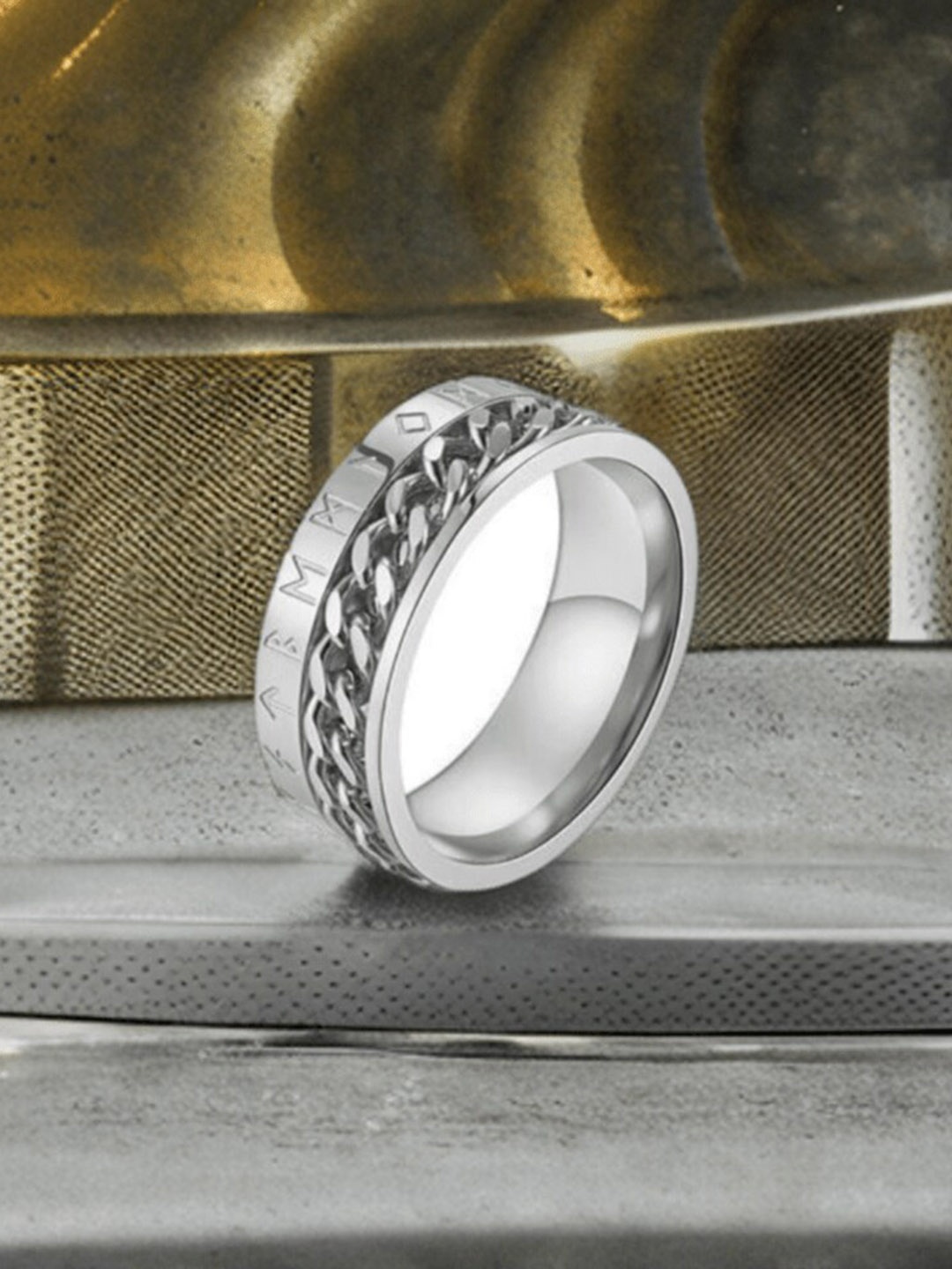 

WROGN Silver-Plated Adjustable finger Ring