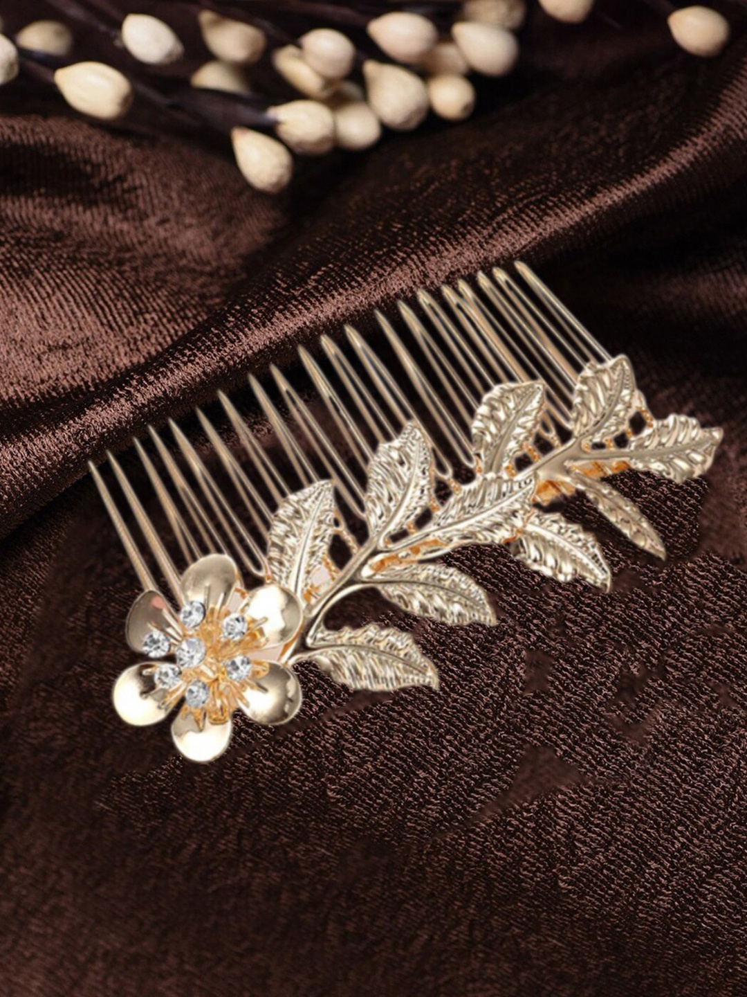 

OOMPH Embellished Comb Pin, Gold