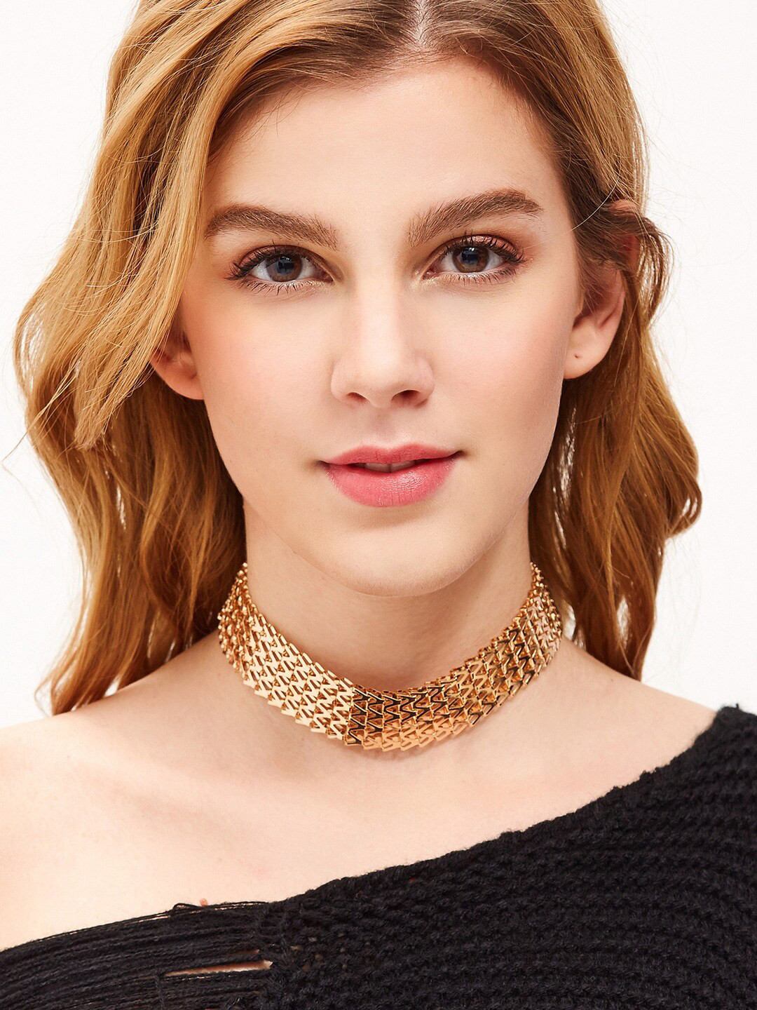 

OOMPH Statement Choker Necklace, Gold