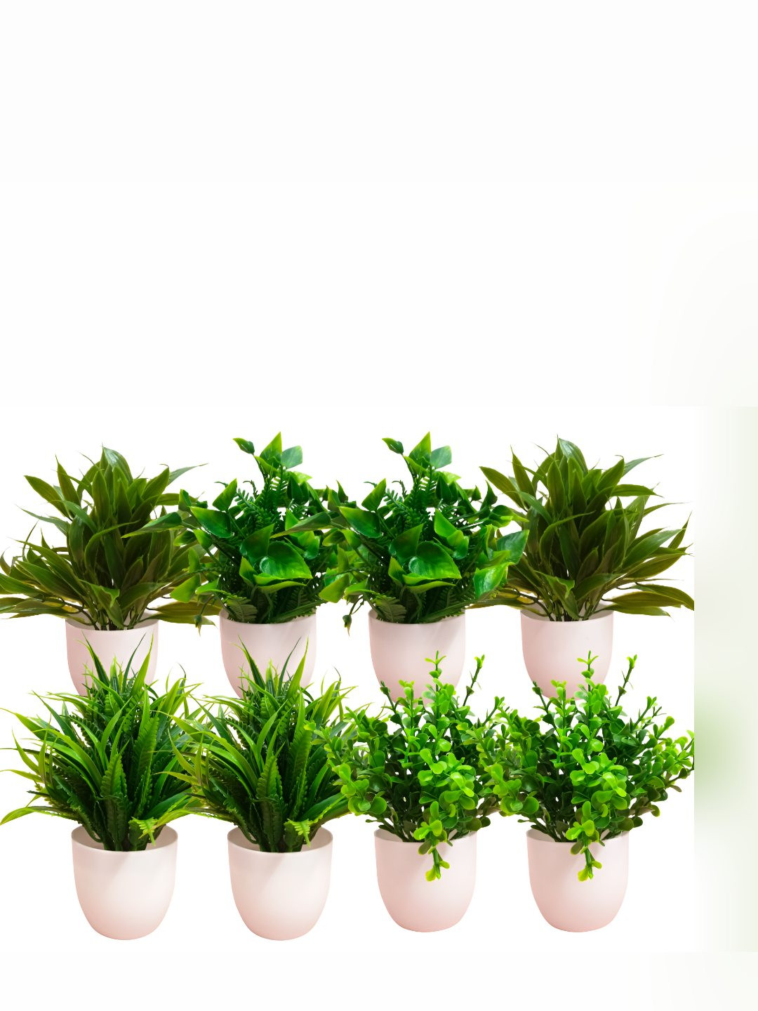 

Dekorly 8 Pieces Green Eucalyptus Artificial Plant With Pot
