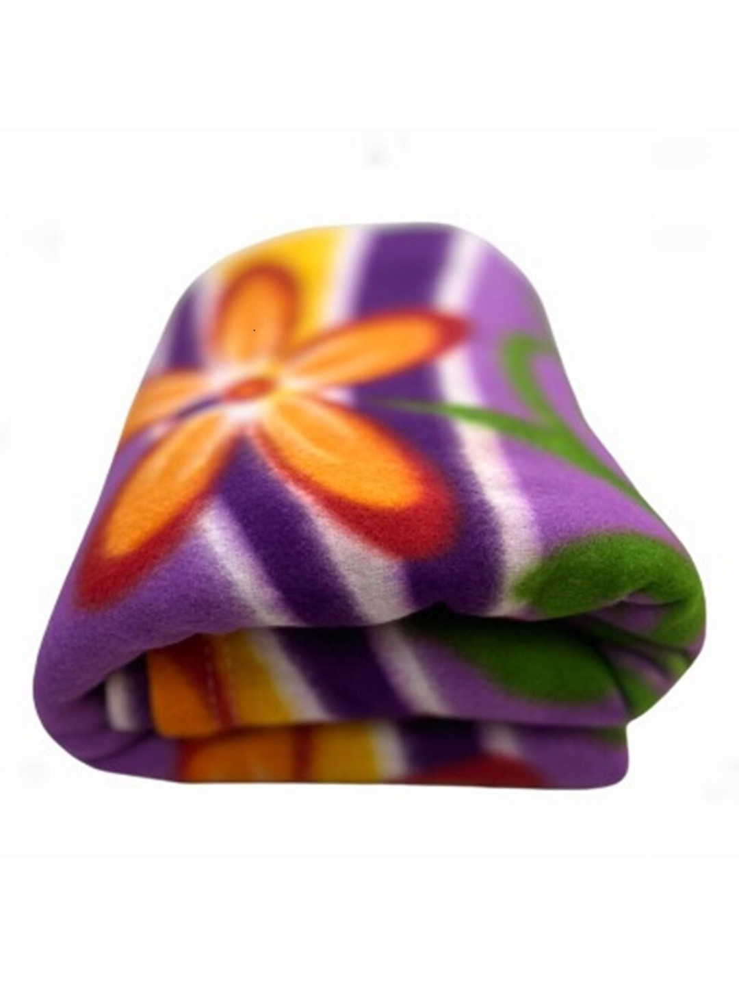 

Fashion String Purple & Green Floral Fleece Mild Winter 125 GSM Single Bed Blanket