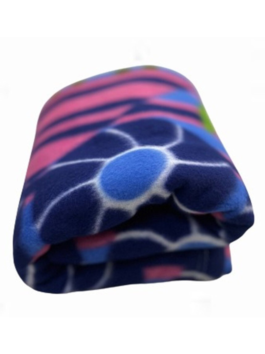 

Fashion String Blue & Pink Floral Fleece Mild Winter 120 GSM Single Bed Blanket