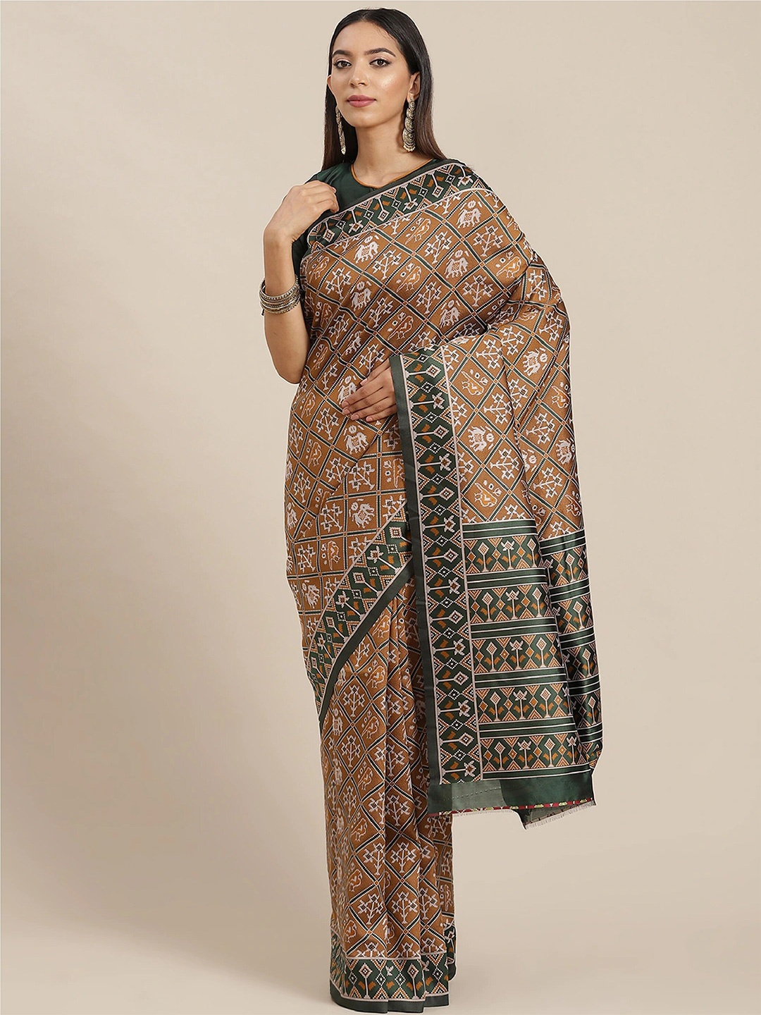 

MAHALASA Ethnic Motifs Woven Design Banarasi Saree, Gold