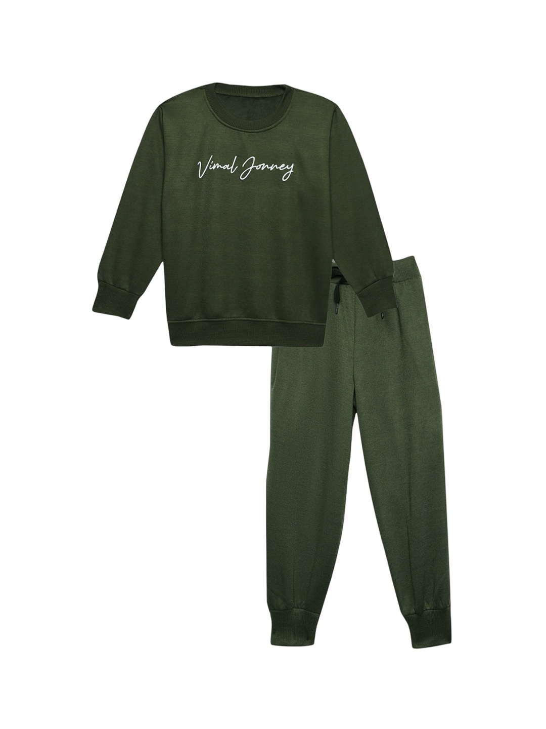 

VIMAL JONNEY Kids Printed Sweatshirt & Joggers, Olive