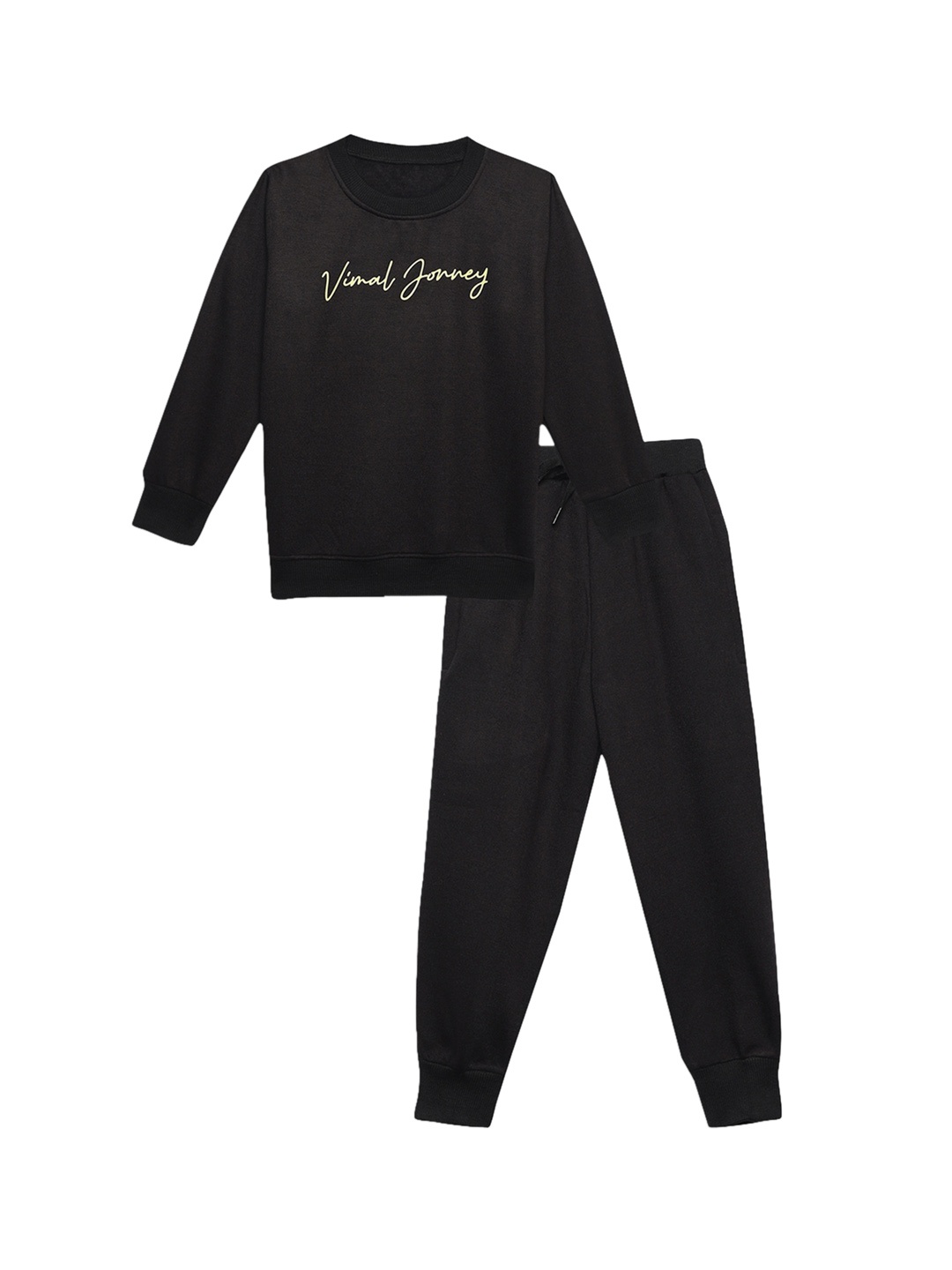 

VIMAL JONNEY Kids Printed Tracksuit, Black