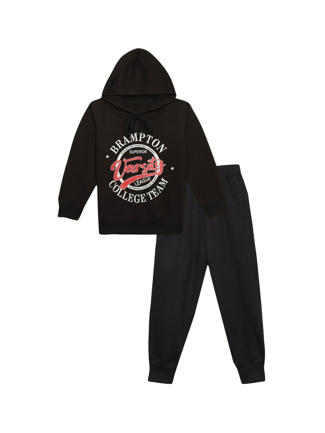 

VIMAL JONNEY Kids Hooded Seatshirt & Joggers Co-ords, Black
