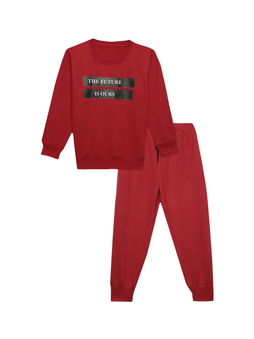 

VIMAL JONNEY Kids Printed Sweatshirt & Joggers Clothing Set, Maroon