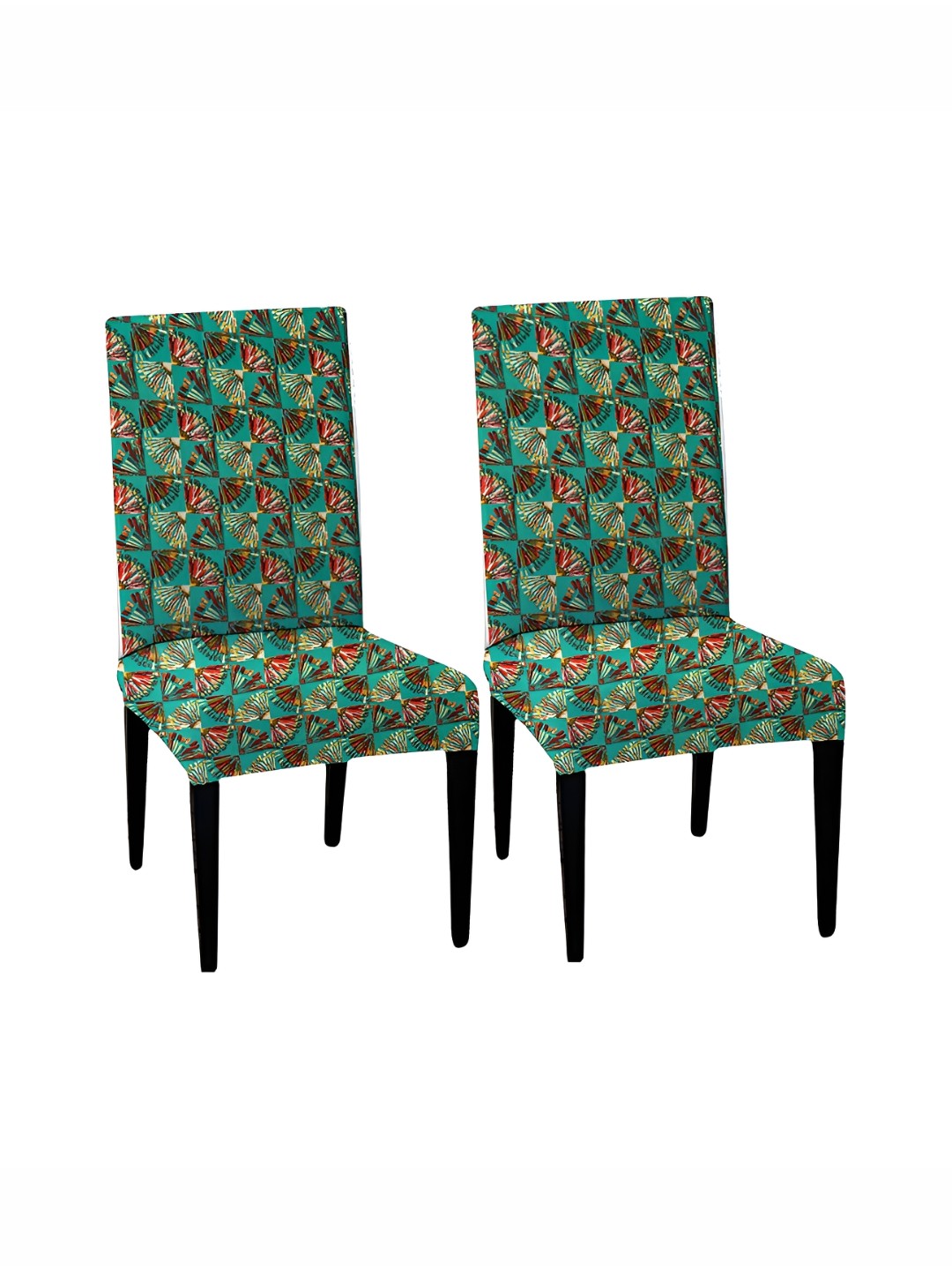 

Lazi 2 Piece Green Printed Stretchable Dining Chair Covers