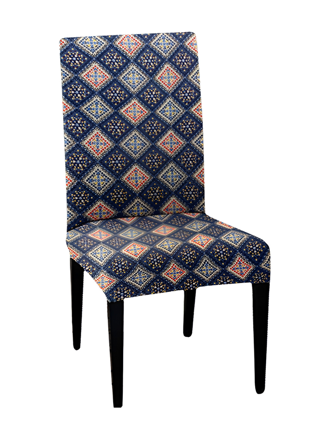 

Lazi 1 Piece Grey & Blue Geometric Printed Stretchable Dining Chair Cover