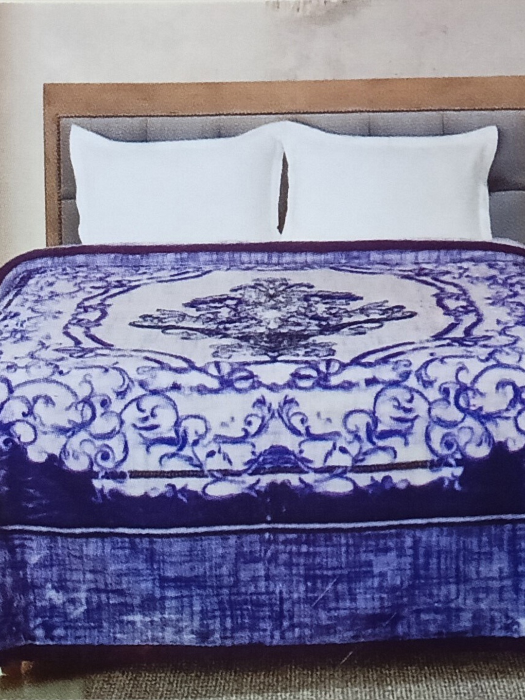 

Signature Blue Floral Microfiber Heavy Winter Double Bed Blanket
