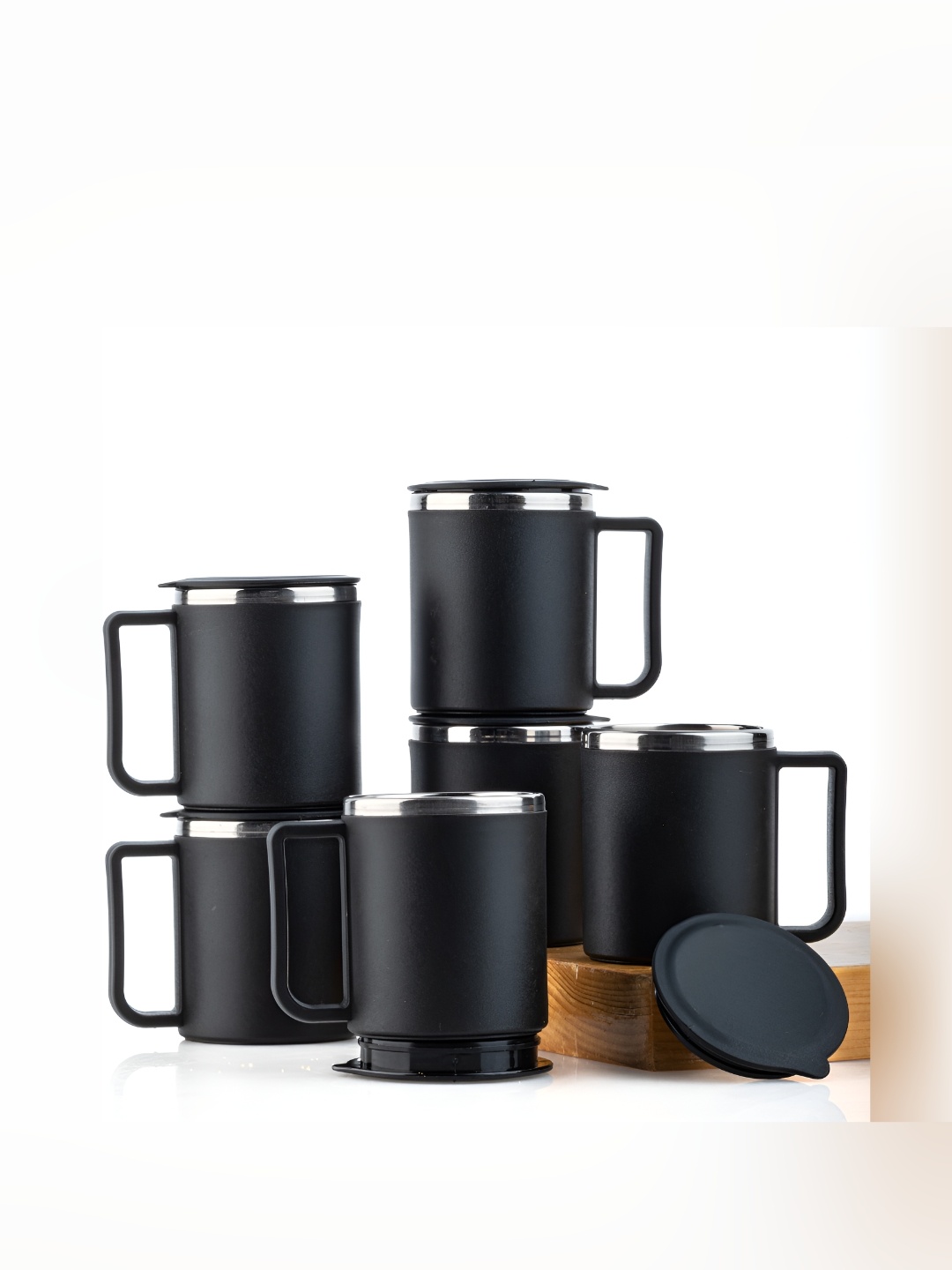 

Speack Black Stainless Steel 6 Pieces Matte Cups 200ml