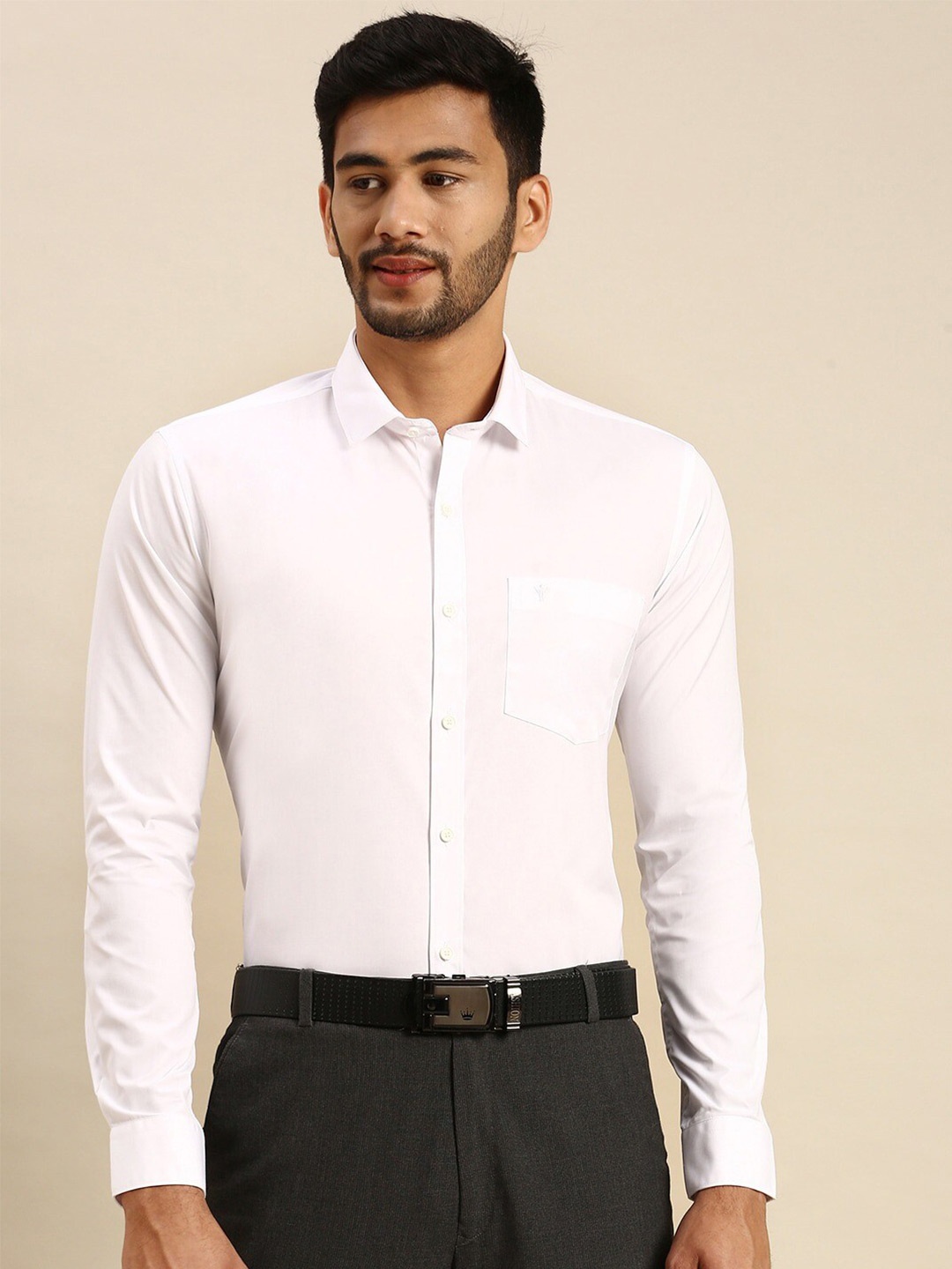 

Ramraj Standard Slim Fit Cotton Formal Shirt, White