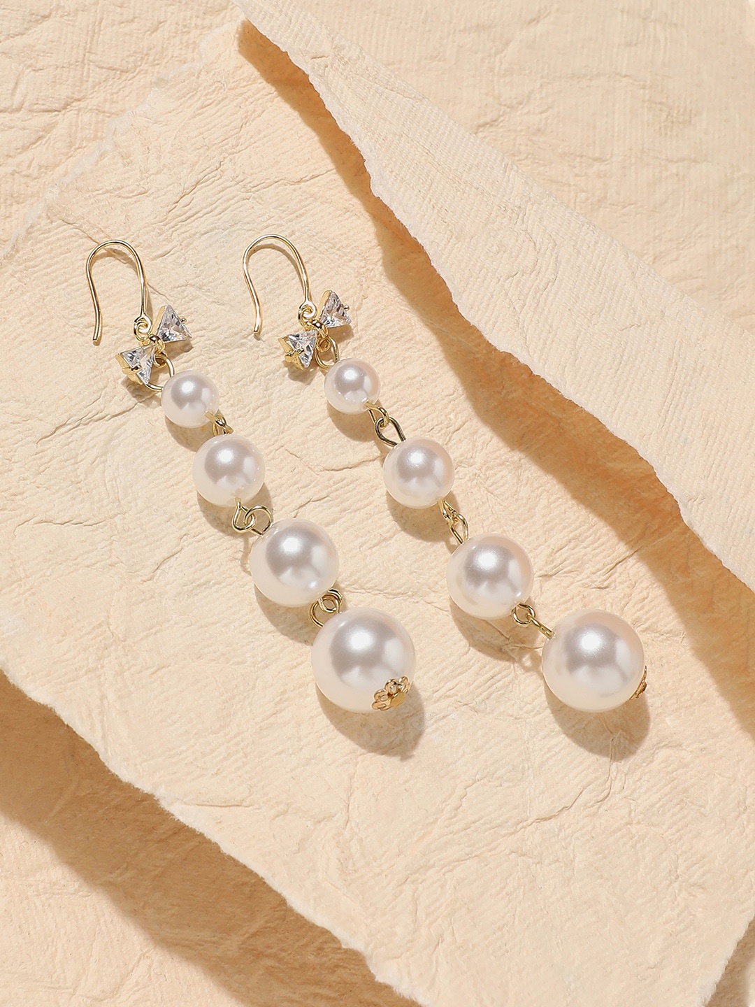 

SOHI Gold-Plated Beaded Drop Earrings, Multi
