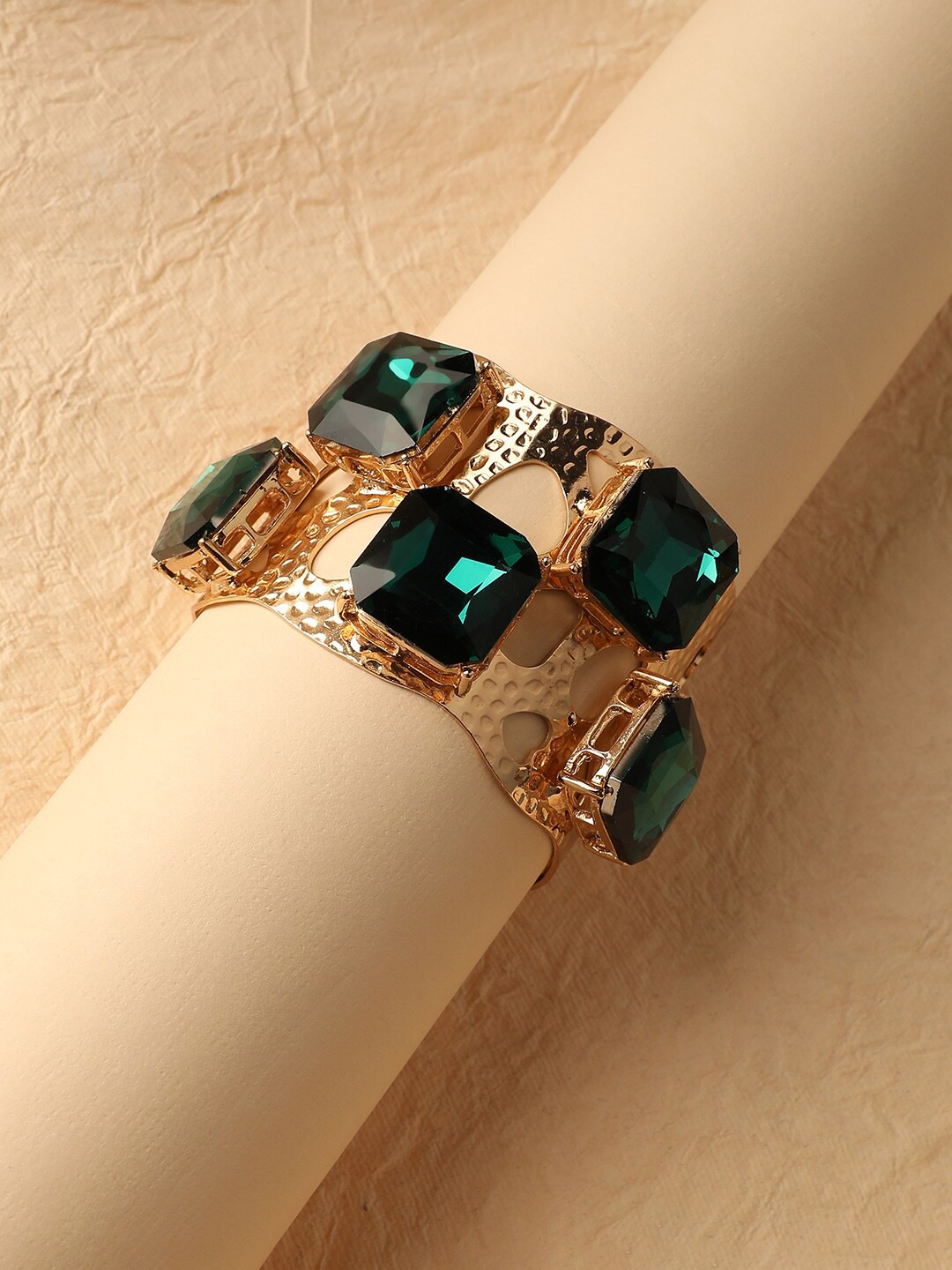 

SOHI Gold-Plated Artificial Stones Bracelet
