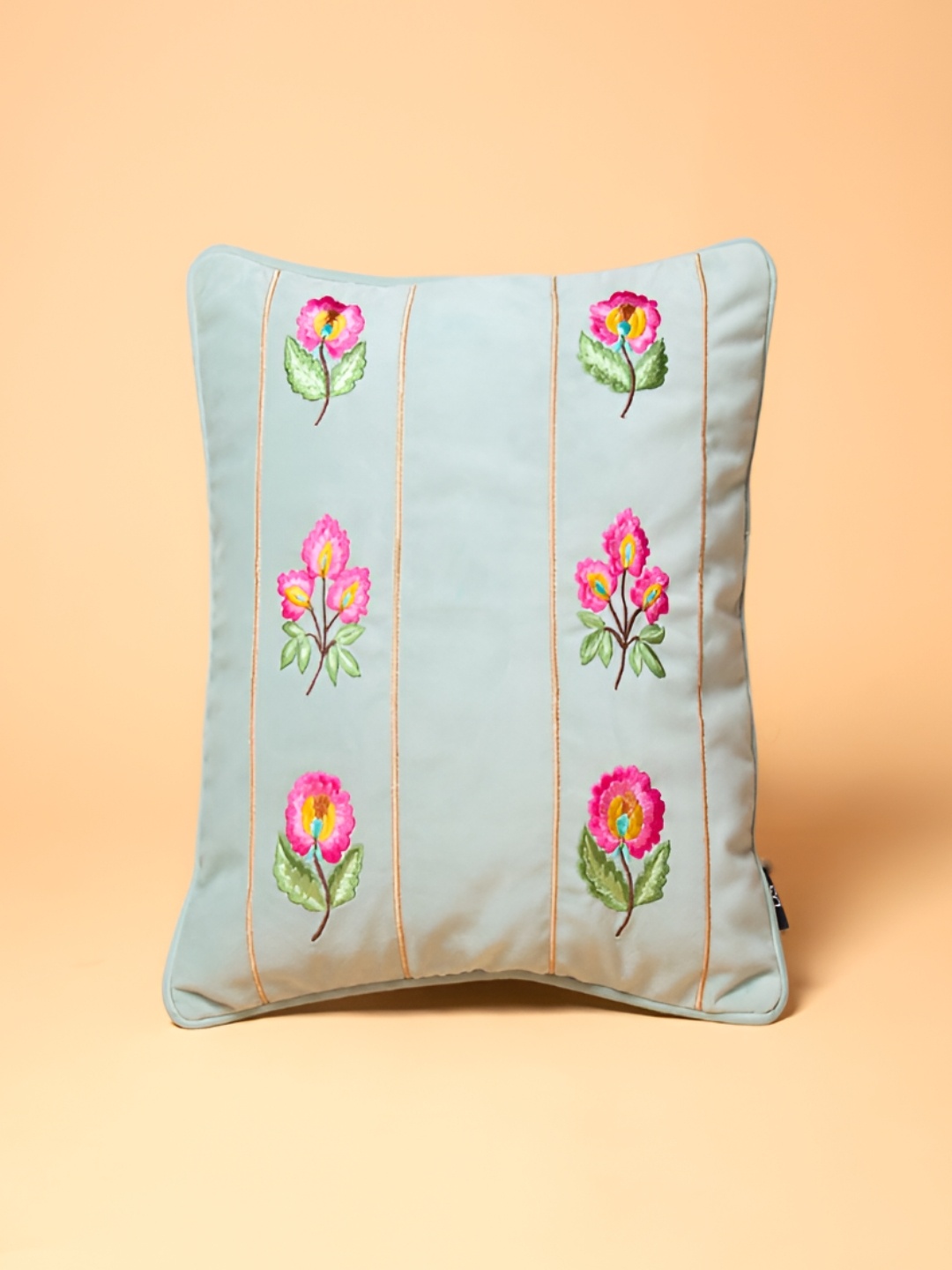 

Chann Studio Classic Light Blue Floral Velvet Square Cushion Covers