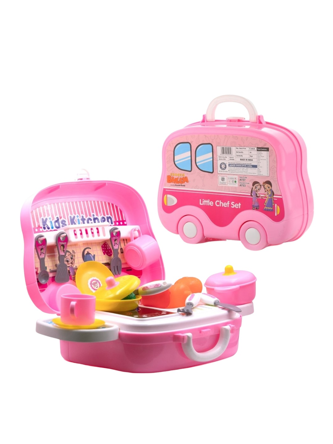 

Aditi Toys Kids Kitchen Set Cooking Toy, Pink