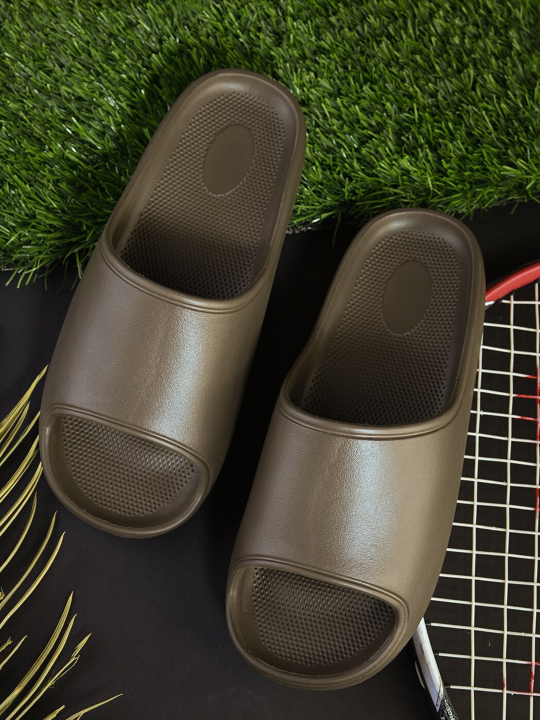 

HRX by Hrithik Roshan Women Brown Textured Sliders
