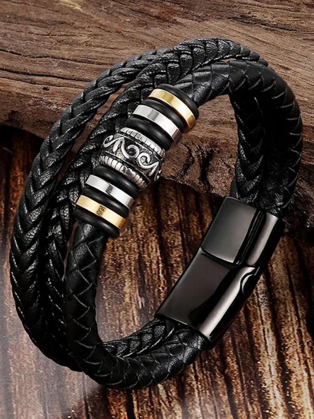 

SALTY Stavros Wrist Bracelet for Men, Black