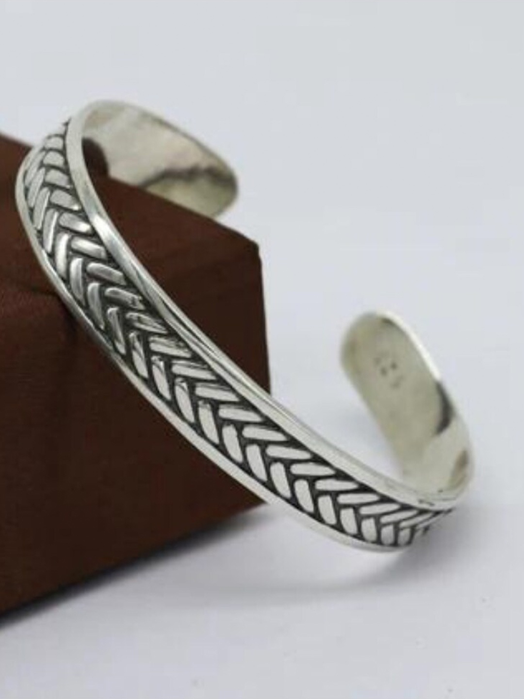 

WROGN Men Cuff Bracelet, Silver