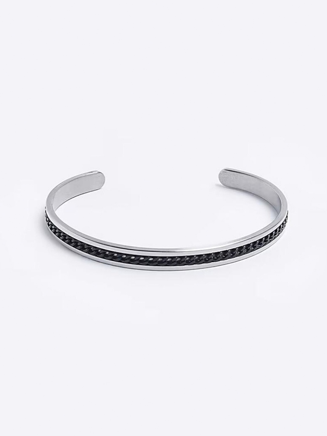 

WROGN Men Cuff Bracelet, Black